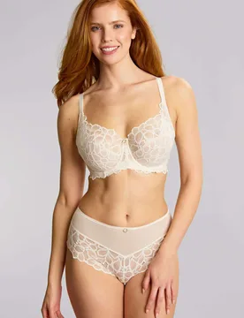 Allure Lace High Waisted Knickers Ivory female - Panache - FashionsVida