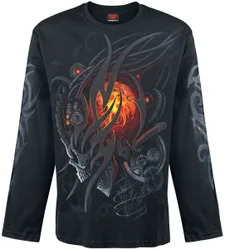 Gothic Langarmshirt - Steampunk Skull - M bis XXL - für Männer - Größe XXL - schwarz - Männer - male