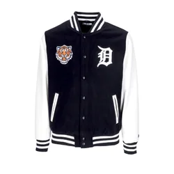 Giubbotto College Uomo Mlb Wordmark Varsity Jacket Dettig Black