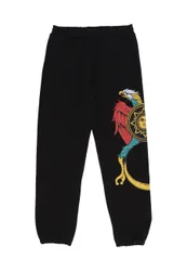 Pantalone Tuta Felpato Uomo Asso Di Denari Sweatpants Black