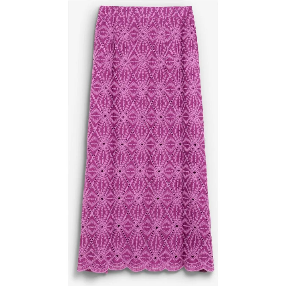 Falda midi bordada con cintura alta - Scalpers - FashionsVida