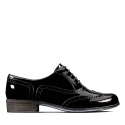 Women's Hamble Oak Black Patent Brogues, Lace Up Size: 5-Standard Fit - Black - Size: 5-Standard Fit