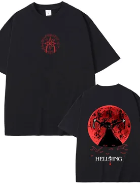 Anime Hellsing Vampire Alucard Double Sided Print T-shirt Unisex Casual Soft Cotton T Shirts Men Women Manga Oversized Tshirt - Aliexpress - FashionsVida