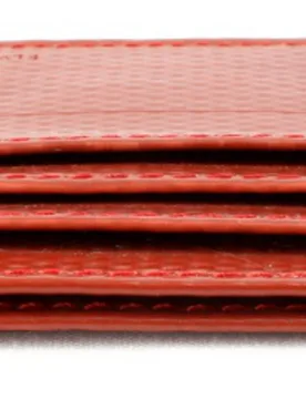 Reclaimed Firehose Triple Card Holder - Red - Elvis & Kresse - FashionsVida