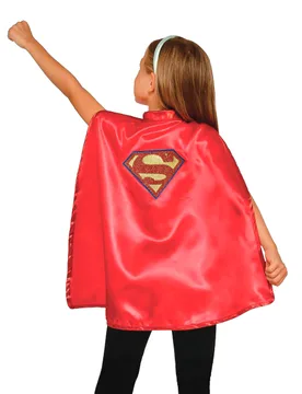 Supergirl-Umhang und Haarreif für Mädchen Accessoire-Set Super Hero Girls rot-blau - female - RUBIES FRANCE - FashionsVida