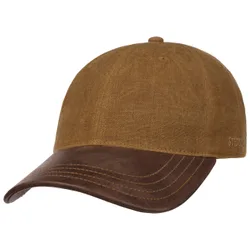 Cotton Cap with Leather Visor by - brown - Female - Size: One Size