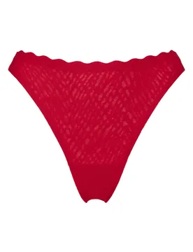 Women's 1 Pack ZERO Feel Bliss Festive String Thong Shanghai Red Extra Large - Red - Size: Extra Large - Sloggi - FashionsVida