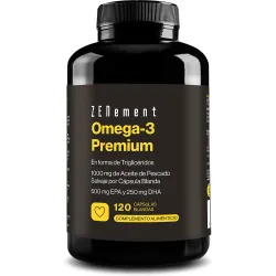 Cápsulas blandas Complemento Alimenticio Omega-3 Premium 1000 mg, 500 mg EPA - 250 mg DHA
