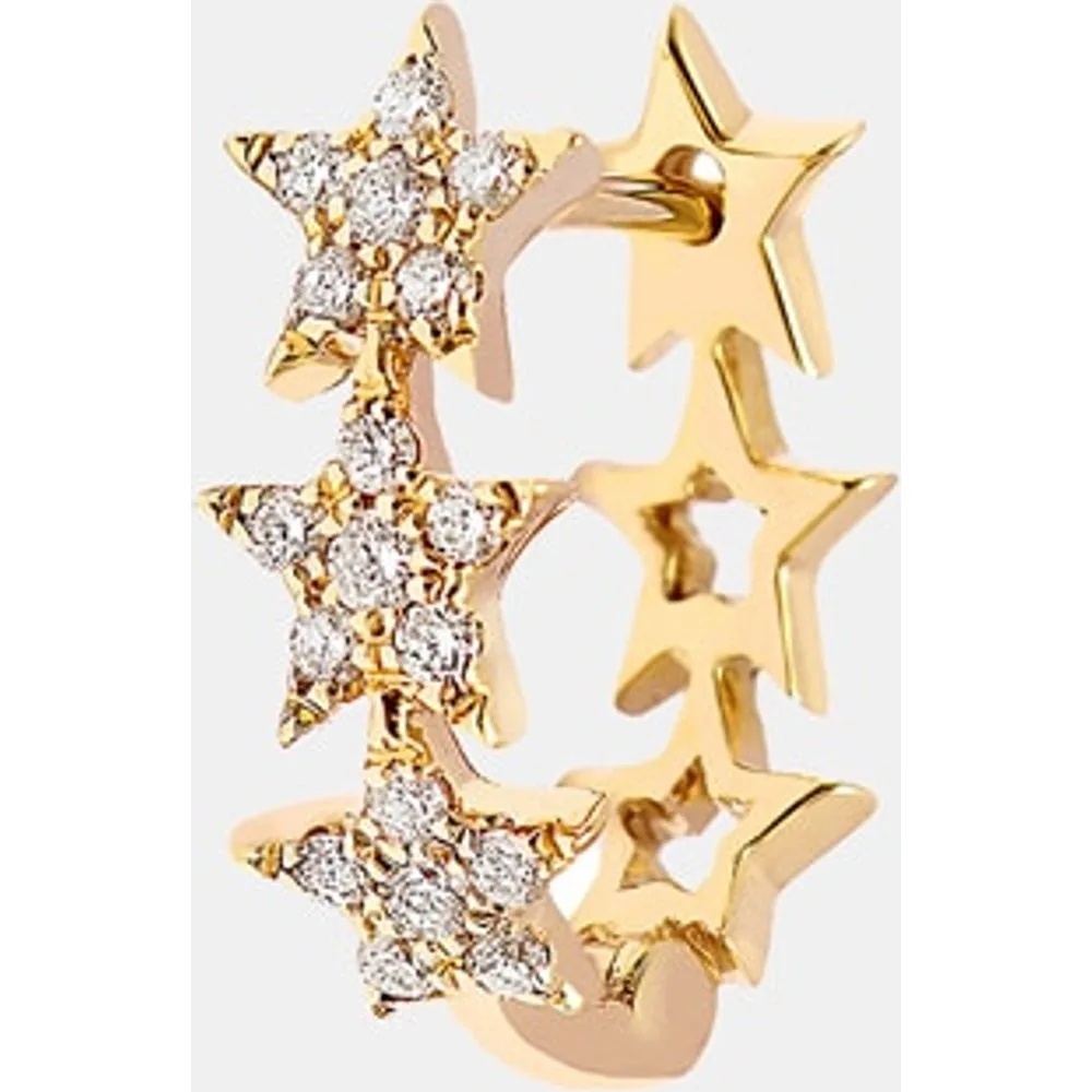 Pendiente individual Magic Touch Estrella de oro y diamante - Djula - FashionsVida