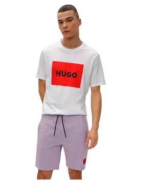 Hugo Maglietta A Maniche Corte Dulive222 White S - Hugo Boss - FashionsVida