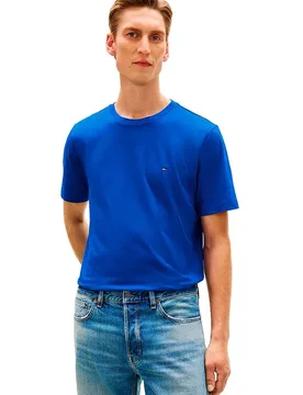 T-shirt à Manches Courtes Mw0mw39995 Regal Blue M - Tommy hilfiger - FashionsVida