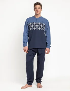 Pijama completo largo de hombre de punto milano - Admas - FashionsVida