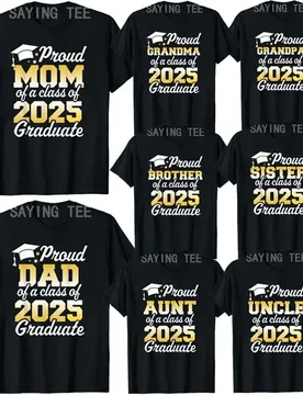 Proud Family of A 2025 Graduate Senior T-Shirts Family Mathing Clothes Graduation Saying Tee Mom Dad Grandma Class of 2025 Gifts - Aliexpress - FashionsVida