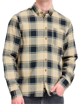 Shirt squares camisa manga larga hombre Azul (S) - Blend - FashionsVida