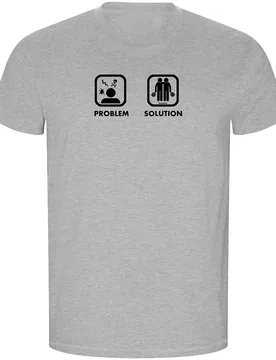 Problem Solution Padel Eco Short Sleeve T-shirt Heather Grey 2XL - Kruskis - FashionsVida