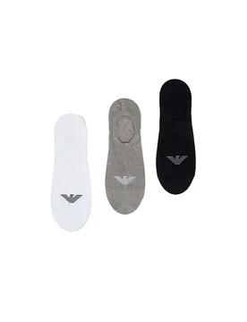Calzini Invisibili Em00058_af23600 3 Paia Black / Grey / White EU 39-42 - Emporio armani - FashionsVida