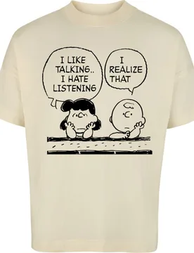 Oversize T-Shirt - Charlie Brown und Lucy - Oversize - XL bis 3XL - für Männer - Größe XL - natur - EMP exklusives Merchandise! - Männer - male - Peanuts - FashionsVida