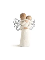 Figur- Angels Embrace 14cm weiss