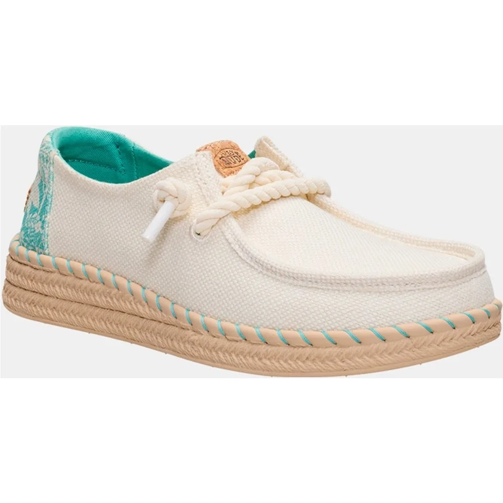 Alpargata plana de mujer en tejido - HeyDude - FashionsVida