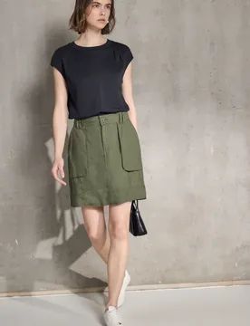 Street One Leinenrock im Cargo-Look female Grün - Street One Studio - FashionsVida