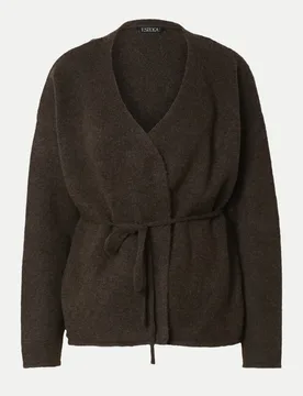 ESTELOU Wickel-Strickjacke Braun M - ESTELOU - FashionsVida
