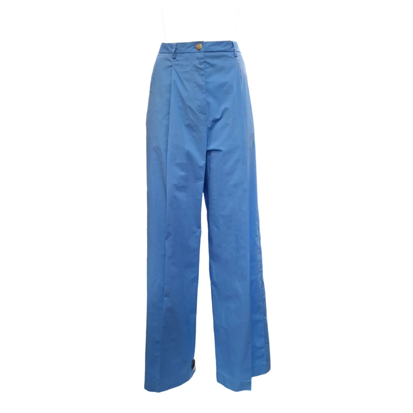 Pantalone Con Pinces Azzurro P347E - Merci - FashionsVida