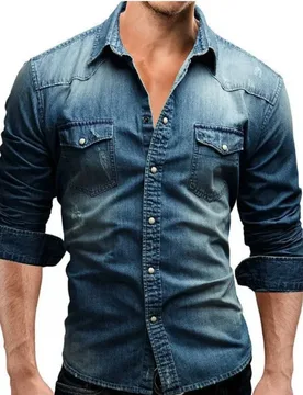 New Men Long-sleeved Shirt Casual Men Denim Shirt - Aliexpress - FashionsVida