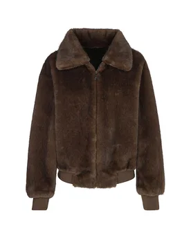 Jacke in Felloptik SELENA braun 40 damen - STUDIO AR - FashionsVida