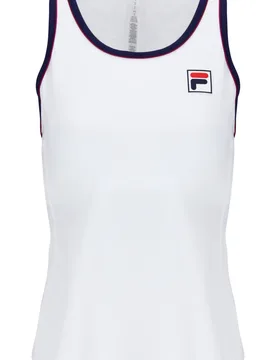 White Heritage Racerback Top - UK 8 - FILA Tennis - FashionsVida