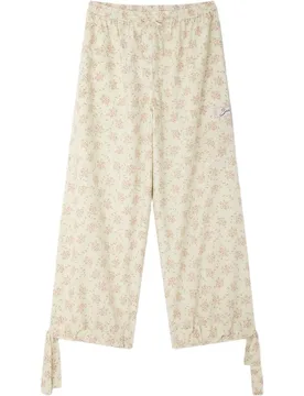 Pantalones anchos de mujer 100% algodón con estampado floral - sandro - FashionsVida