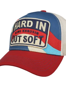 Hard In Out Soft Trucker Cap by - petrol blue - Size: One Size - King Kerosin - FashionsVida