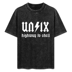 UNIXHighway to Shell T-Shirt Plus Size Solid Color T-Shirt