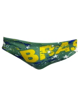 Brazil 2010 Swimming Brief Green / Yellow M Men - TURBO - FashionsVida