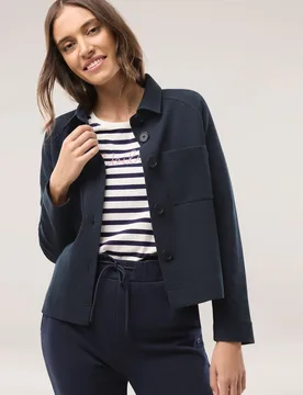 Jersey Twill Jacke, #normale Größen, Farbe Blau, 40, mit Baumwolle und Lyocell praktisch Damen - Walbusch - FashionsVida