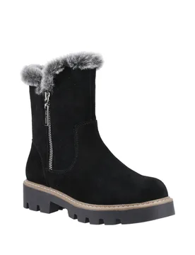 Women's Ambre Zip Boot in Black Size: 7 - Black - Size: 7 - Hush puppies - FashionsVida