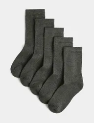 Pk Cotton Blend Comfort School Socks Grey male