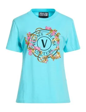 Camiseta Mujer Azul turquesa M,S,XS Mujer - Versace Jeans Couture - FashionsVida