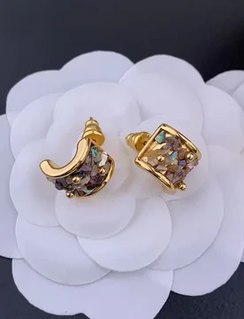 Temperament abalone shell mother U-shaped wide face ear buckle earrings for women's girl jewelry wholesale - Aliexpress - FashionsVida