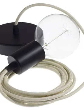 Cables Suspension Luminaire Rm00 50 Cm Ivory / Black One Size - Creative - FashionsVida