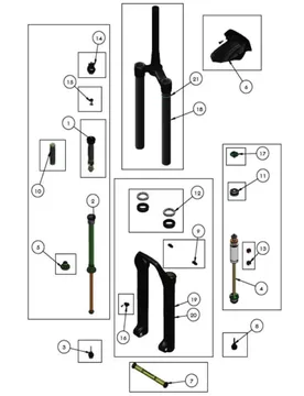 Kit De Bouton De Rebond De L´amortisseur Arrière Diamond D2 - DVO - FashionsVida