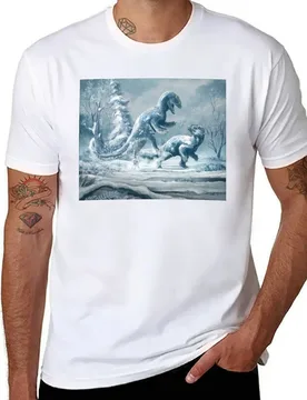 Yutyrannus in the snow T-Shirt black cotton t-shirt plain for man package g man t shirts for men T-Shirt - Aliexpress - FashionsVida