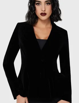 Gothic Blazer - Veil Of Darkness Jacket - XS bis XL - für Damen - Größe XL - schwarz - Frauen - female - Killstar - FashionsVida