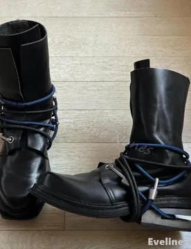 Super Cool Metal Buckle Hiking Boots Climbing Rope Women Round Toe Chunky Heel Slip On Black Mid Calf Boots New Hotties Boots - Aliexpress - FashionsVida