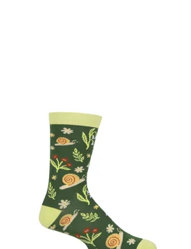 Pair Shared Earth Bamboo Snails Socks Multi 3-7 - Multi Coloured - Size: 3-7 - SockShop - FashionsVida