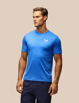 Men's Adapt Short Sleeve All-over Print T-shirt - Blue BLUE 2XL male - Castore - FashionsVida