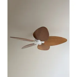 Ventilador de techo con luz LED y motor DC marrón Alma