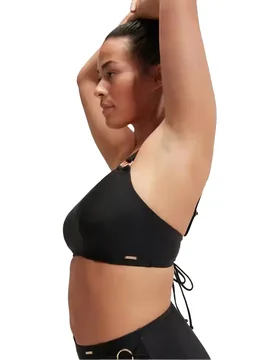 Womens/ladies Asymmetric Shaping Bikini Top (Black) - Size 16 Uk - Speedo - FashionsVida