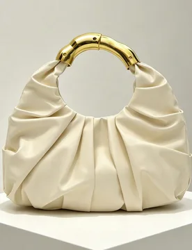 Nuevo bolso de mano de moda multifuncional con herrajes de metal reforzado, plisado y de gran capacidad estilo nube - Shein - FashionsVida