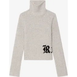 Zadig & Voltaire - Jersey de mujer 100% lana merino de cuello alto y mangas largas