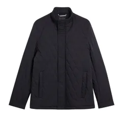 Mens Zampa Quilted Funnel Navy Jacket - Black - Size Small